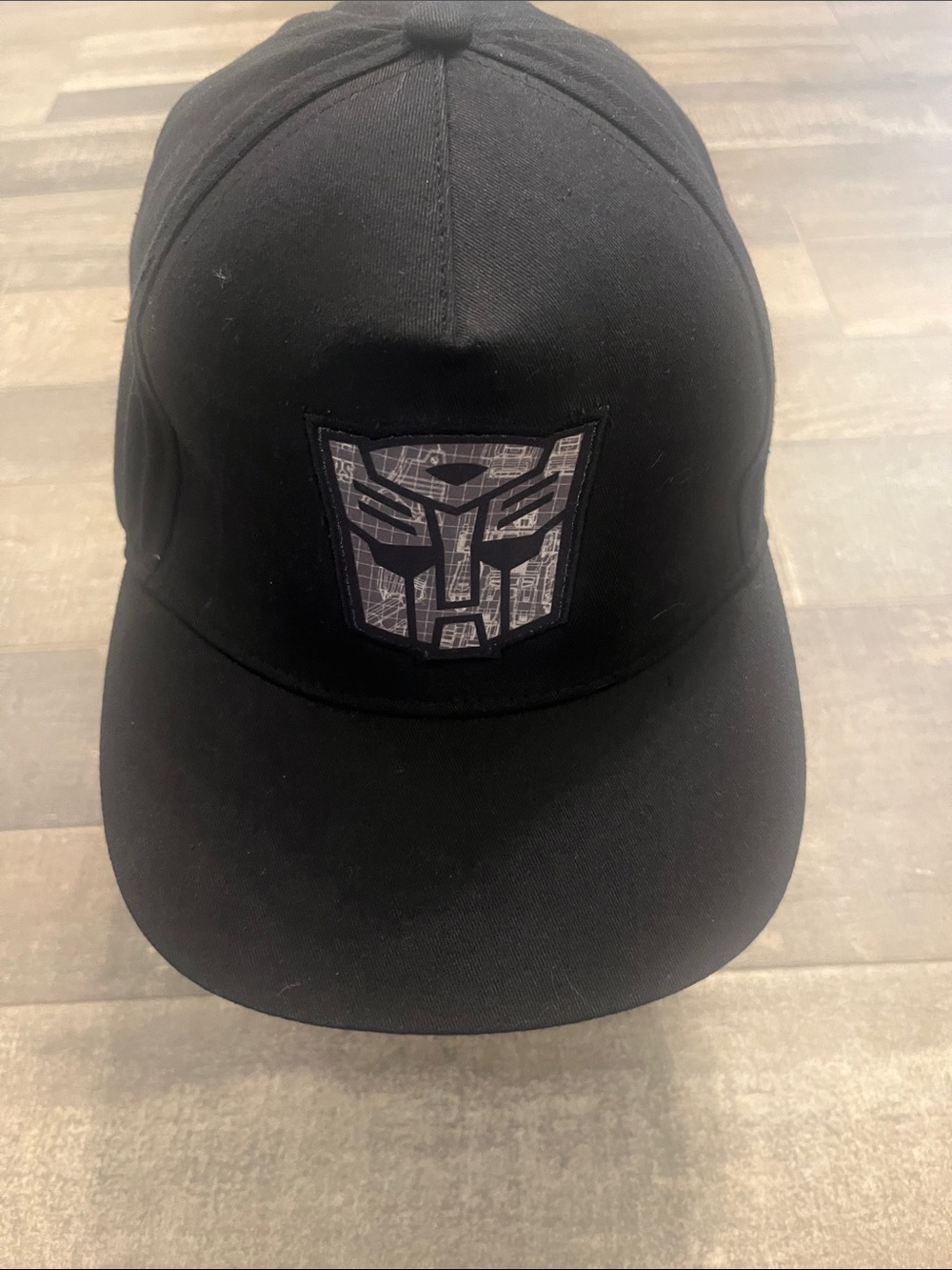 Black Baseball Cap with Silver Emblem - Men's Adjustable Hat